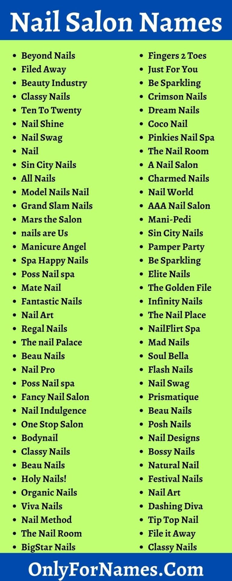 Nail Salon Names For Cool And Catchy Nail Salon Business