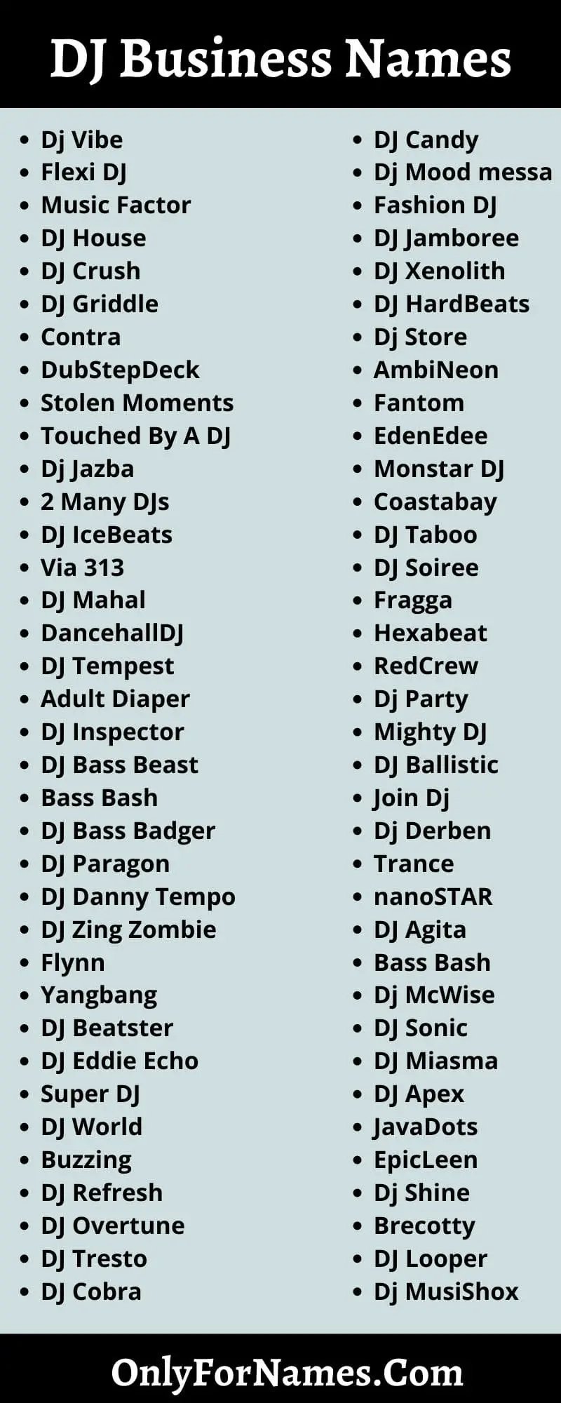 DJ Business Names