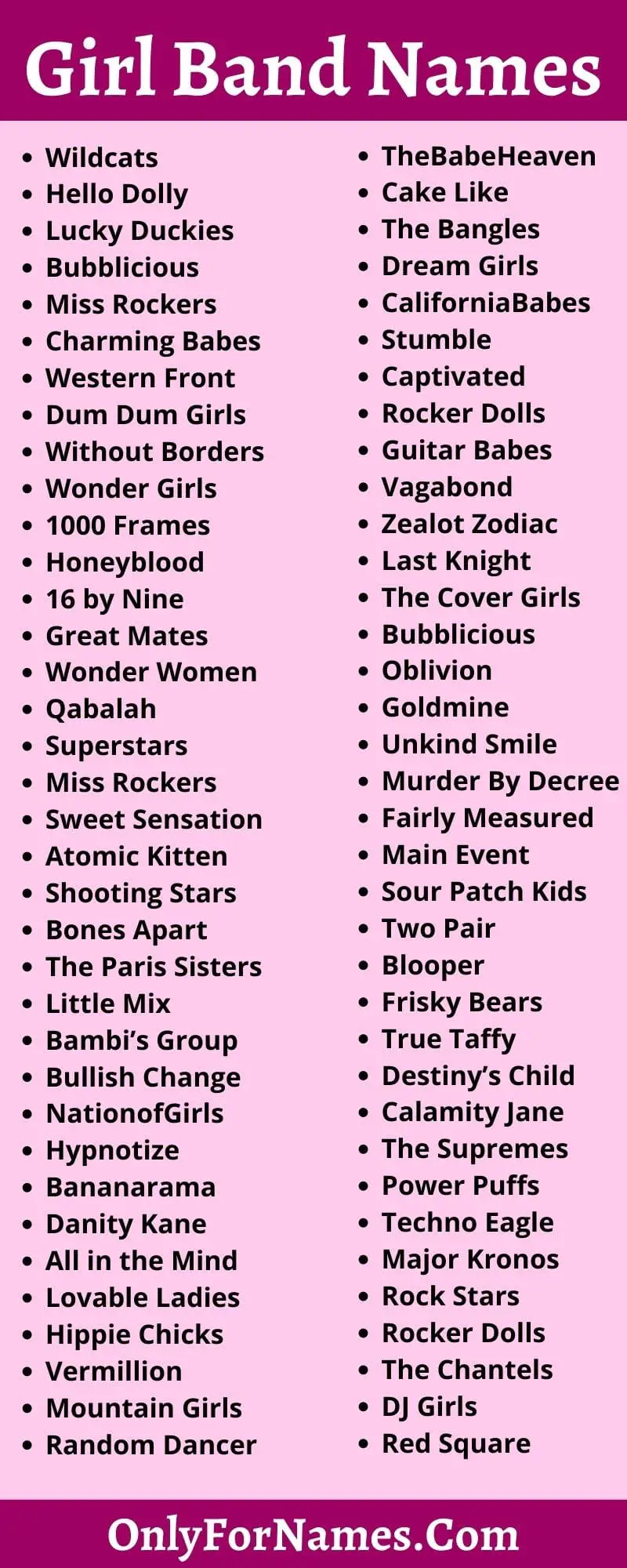 Girl Band Names [2021] For Rocking & Singing Girls Band