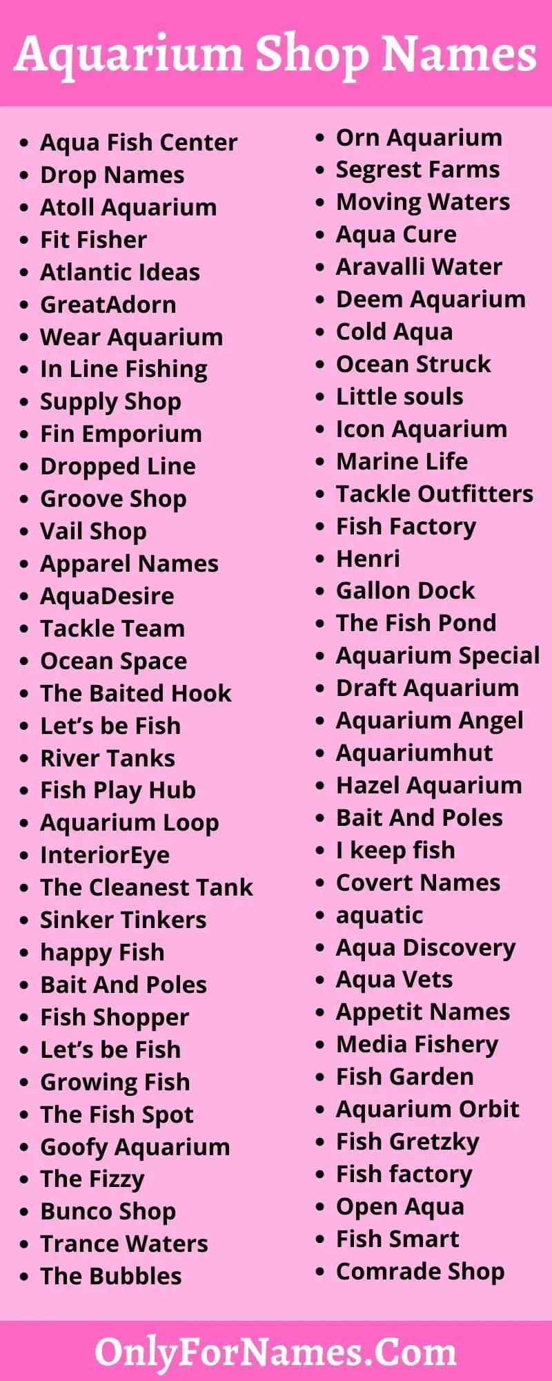 Aquarium Shop Names [2021] Funny, Creative, Cool And Catchy