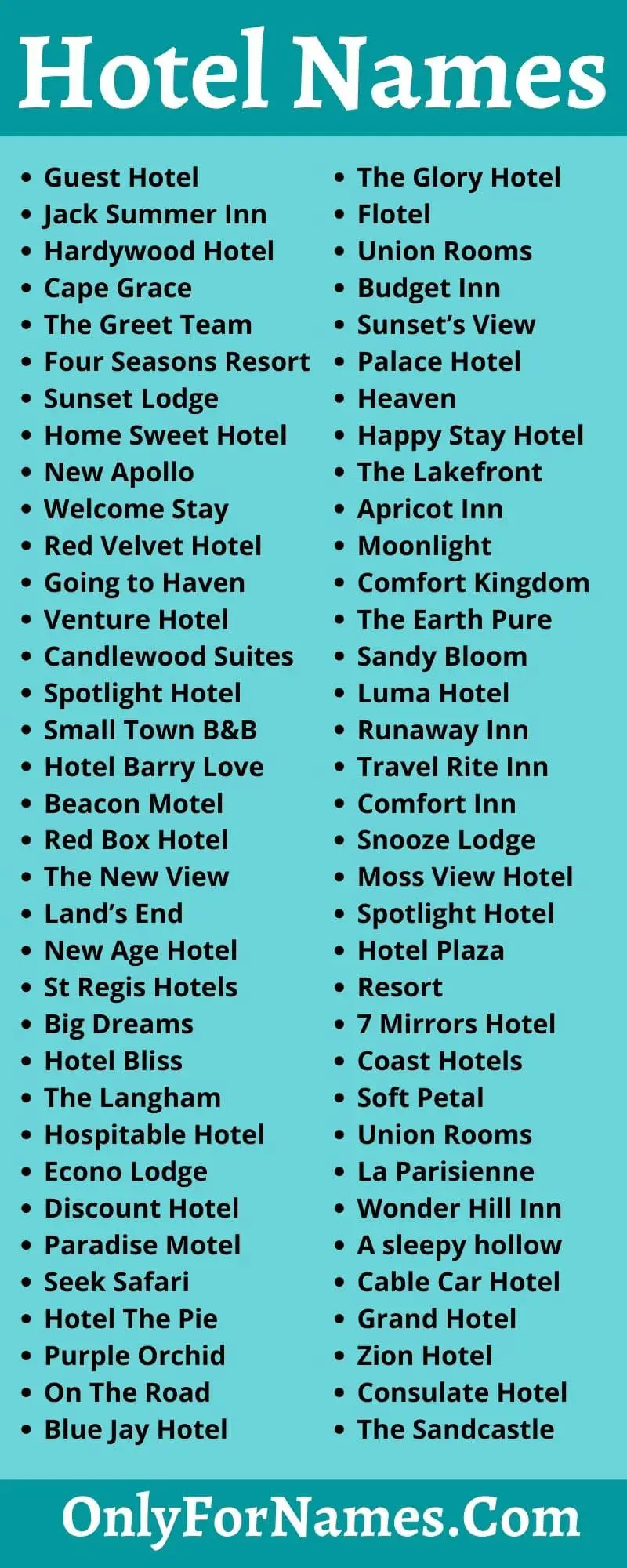 Hotel Names