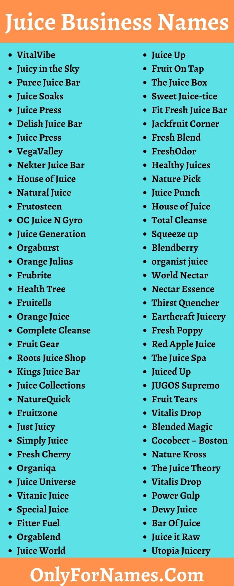 Juice Business Names