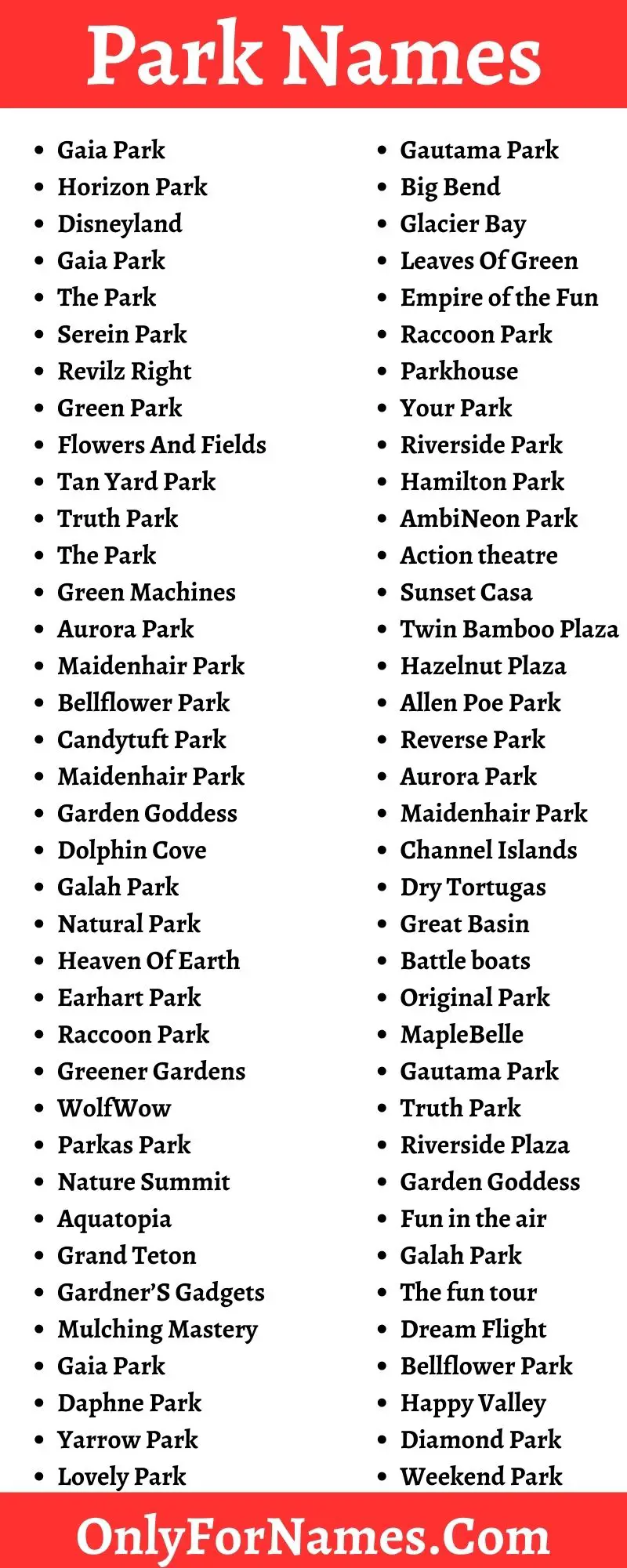 Park Names