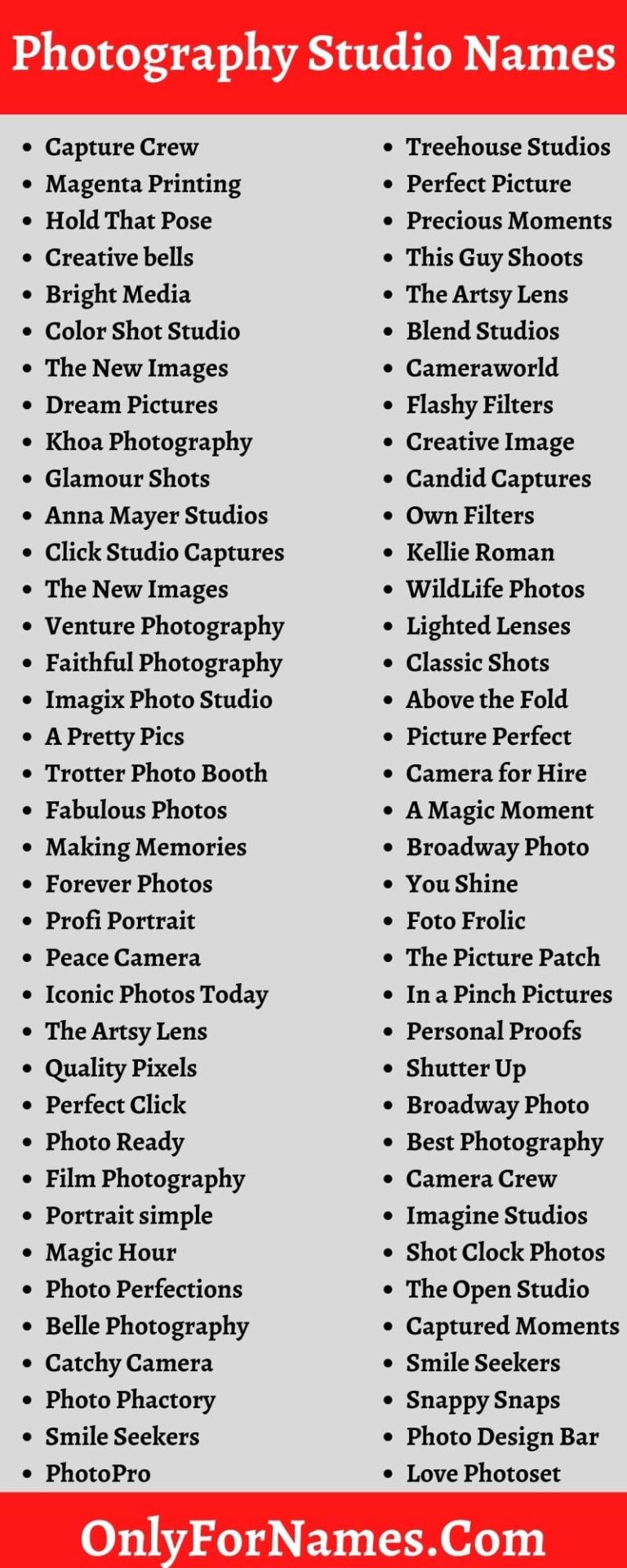 travel photography business names