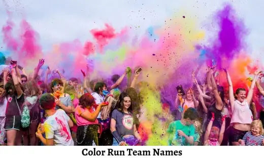 Color Run Team Names