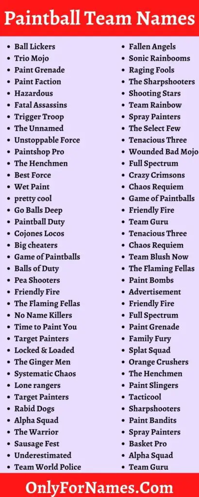 436+ Paintball Team Names To Stand Out Your Paintball Team