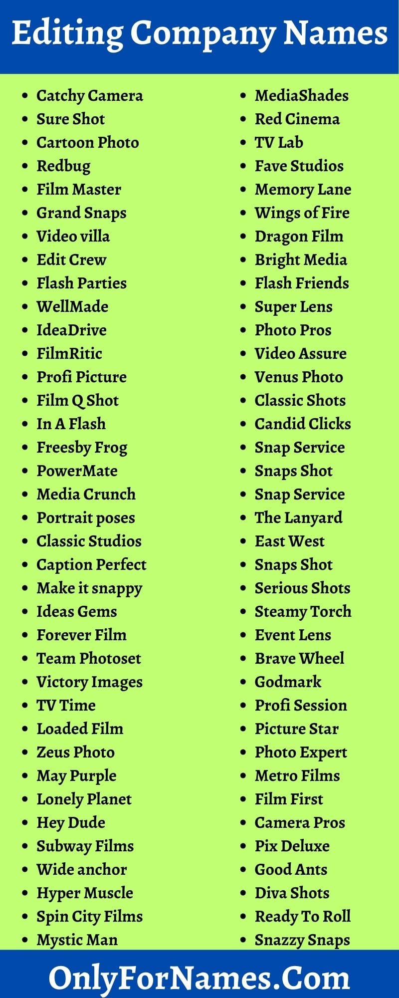 business names list of ideas