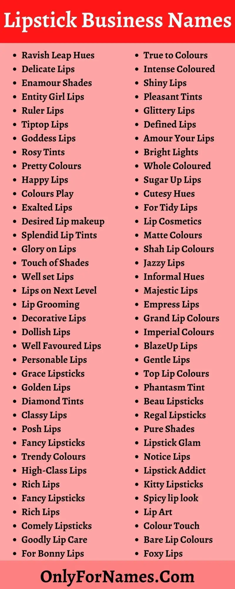 Lipstick Business Names