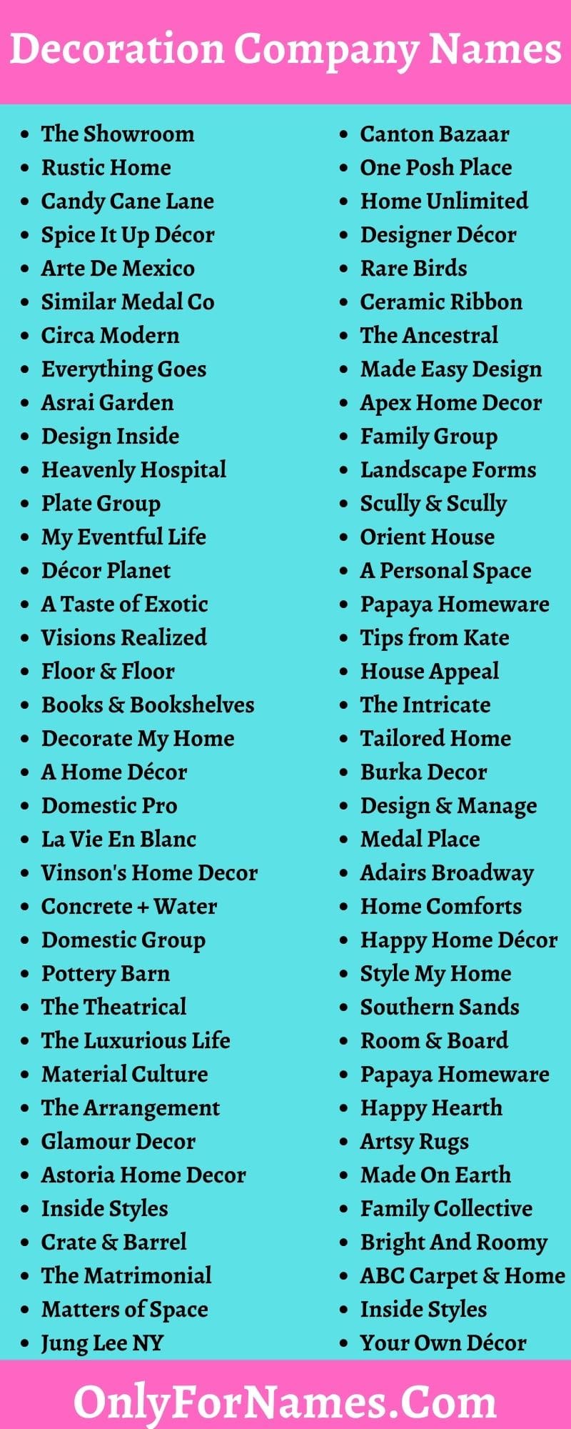 The 9 Home Decor Business Names 2022: Must Read - Dream Cheeky