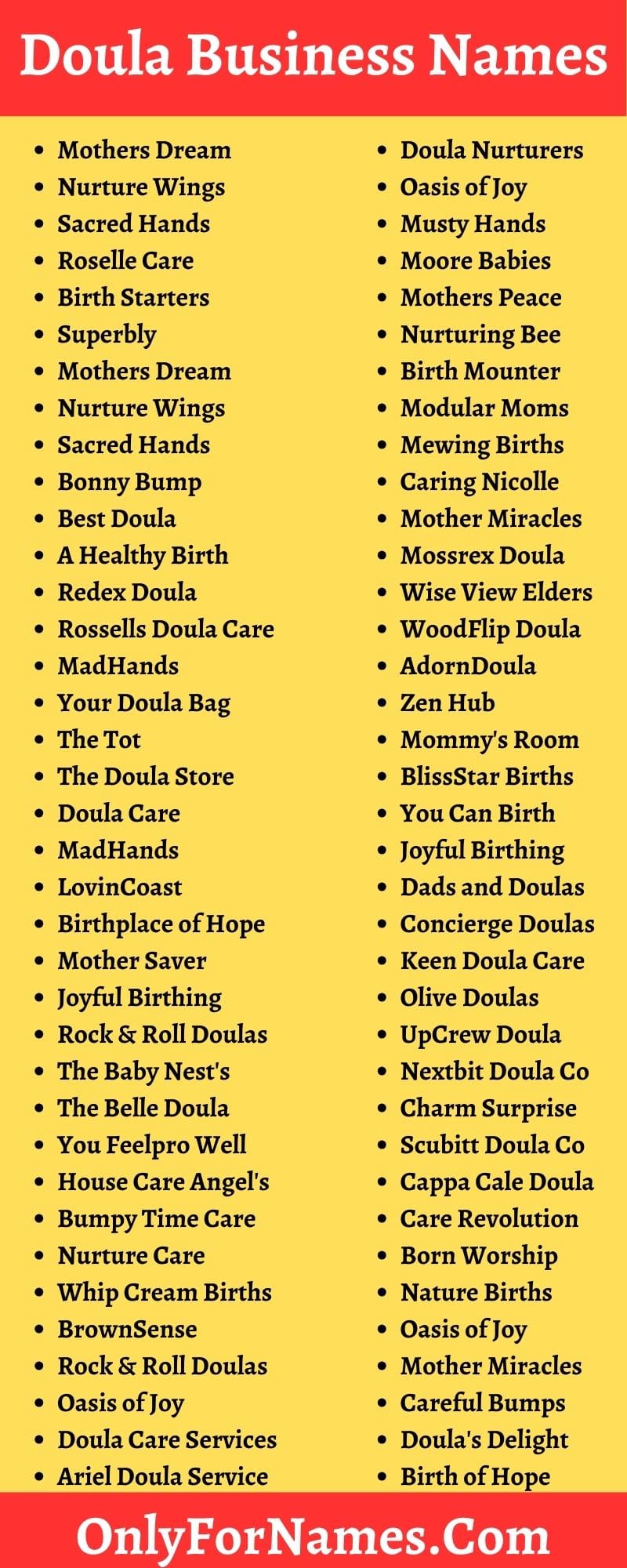 Doula Business Names