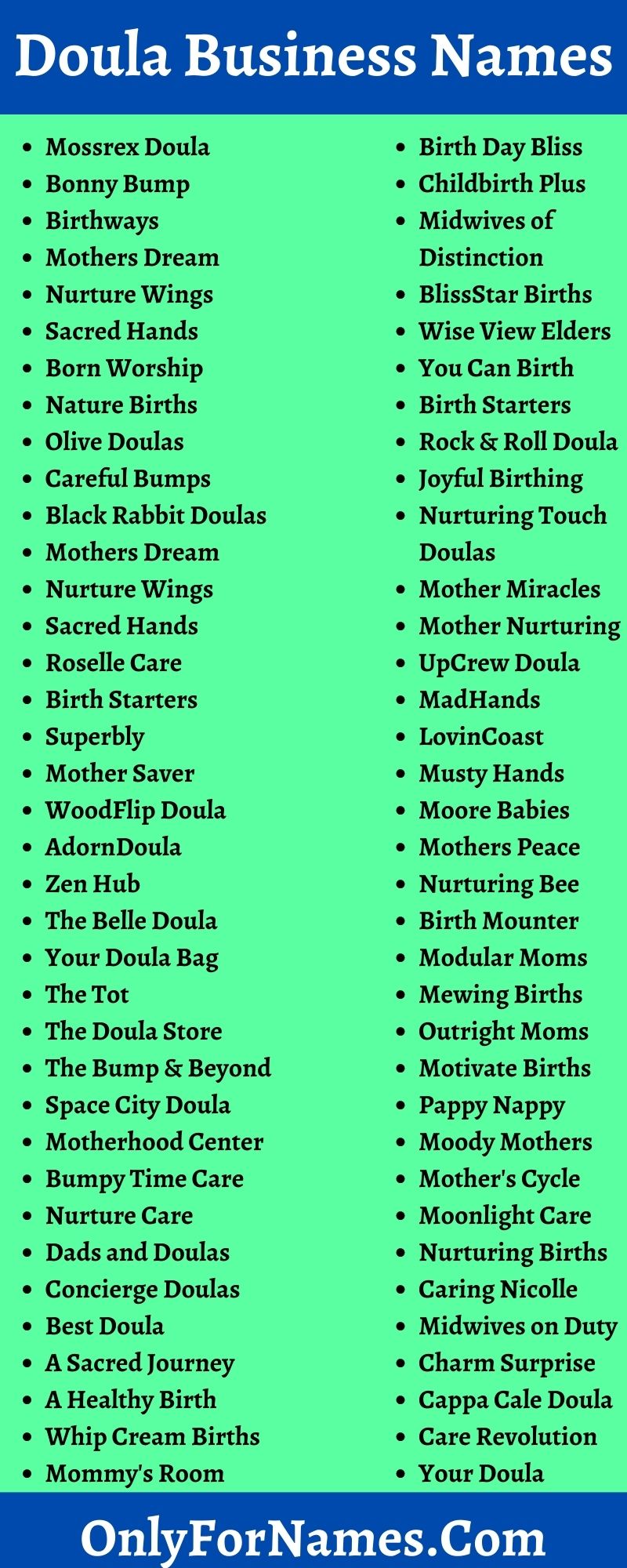 Doula Business Names