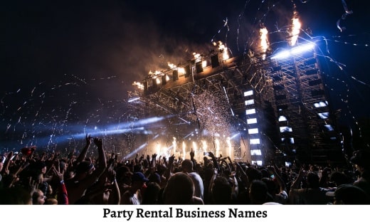 Party Rental Business Names