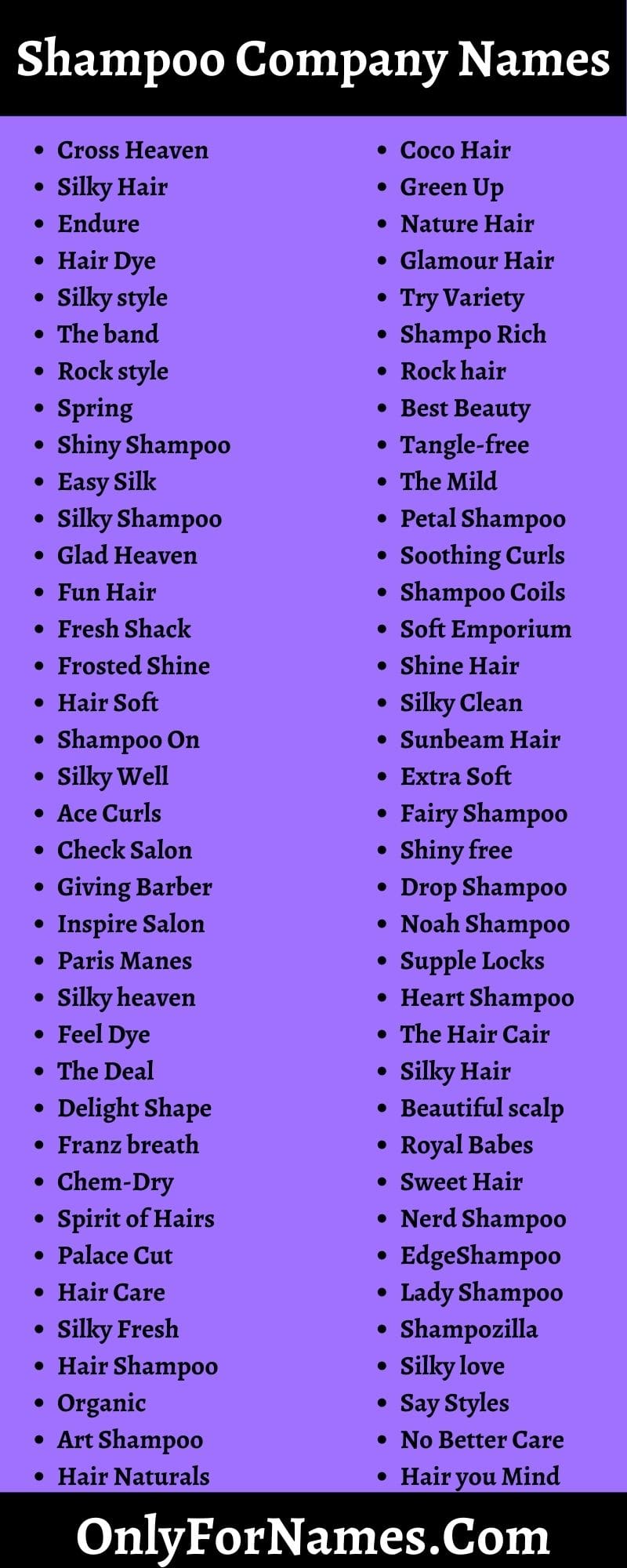 299+ Shampoo Company Names & Shampoo Brand Name Ideas