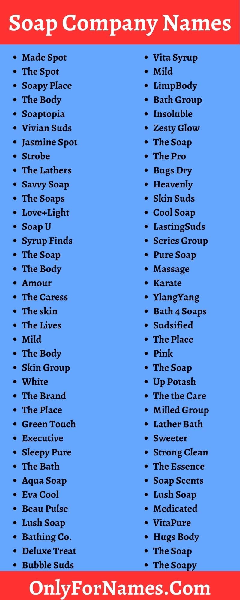 Soap Company Names