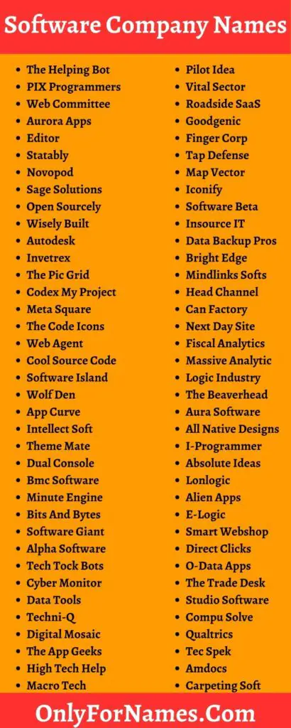 344+ Software Company Names: Cool, Catchy, Unique, Awesome & Good