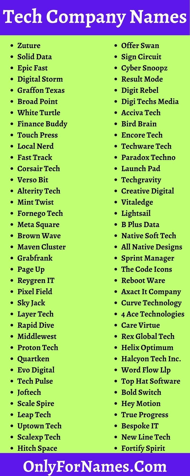 Tech Company Names