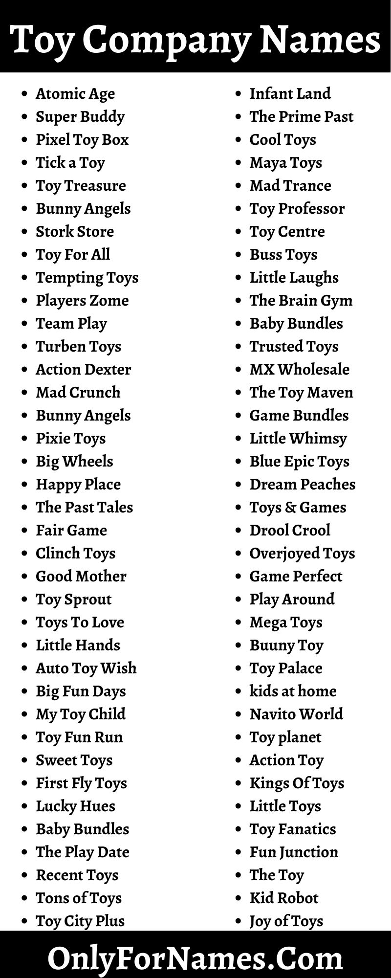 Toy Company Names