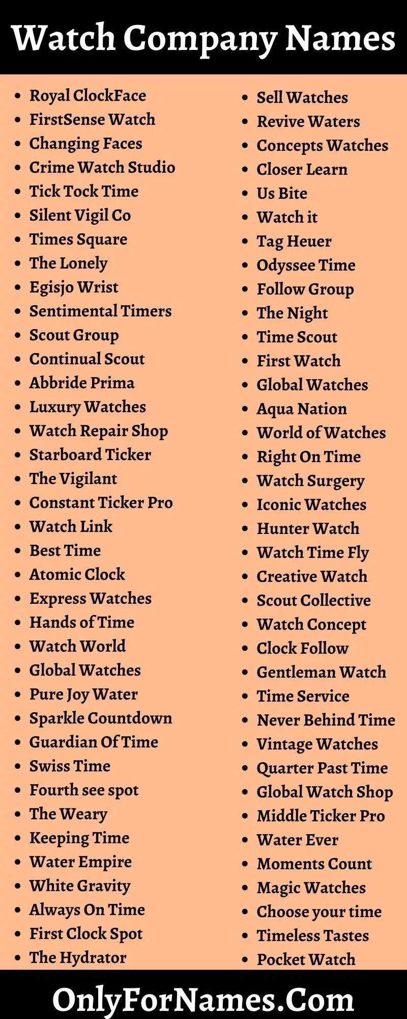 Watch Company Names