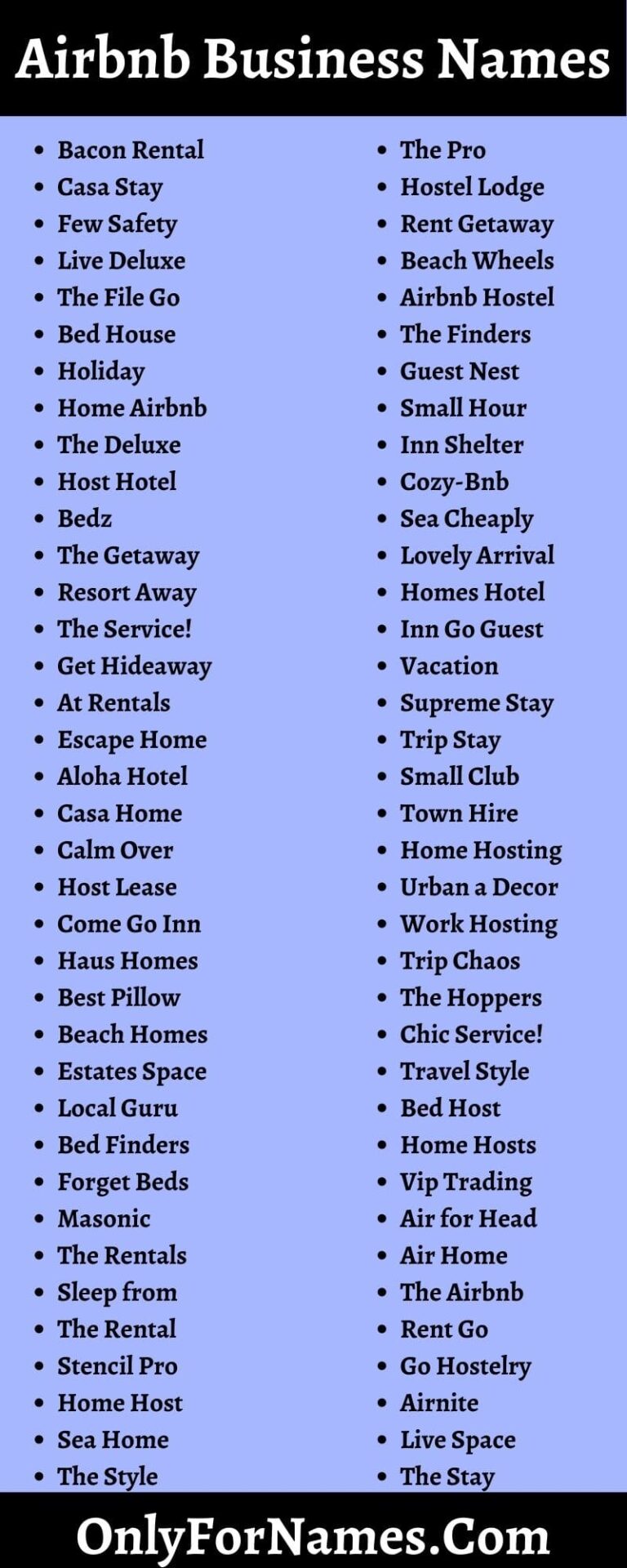 Luxury Names For Airbnb Business