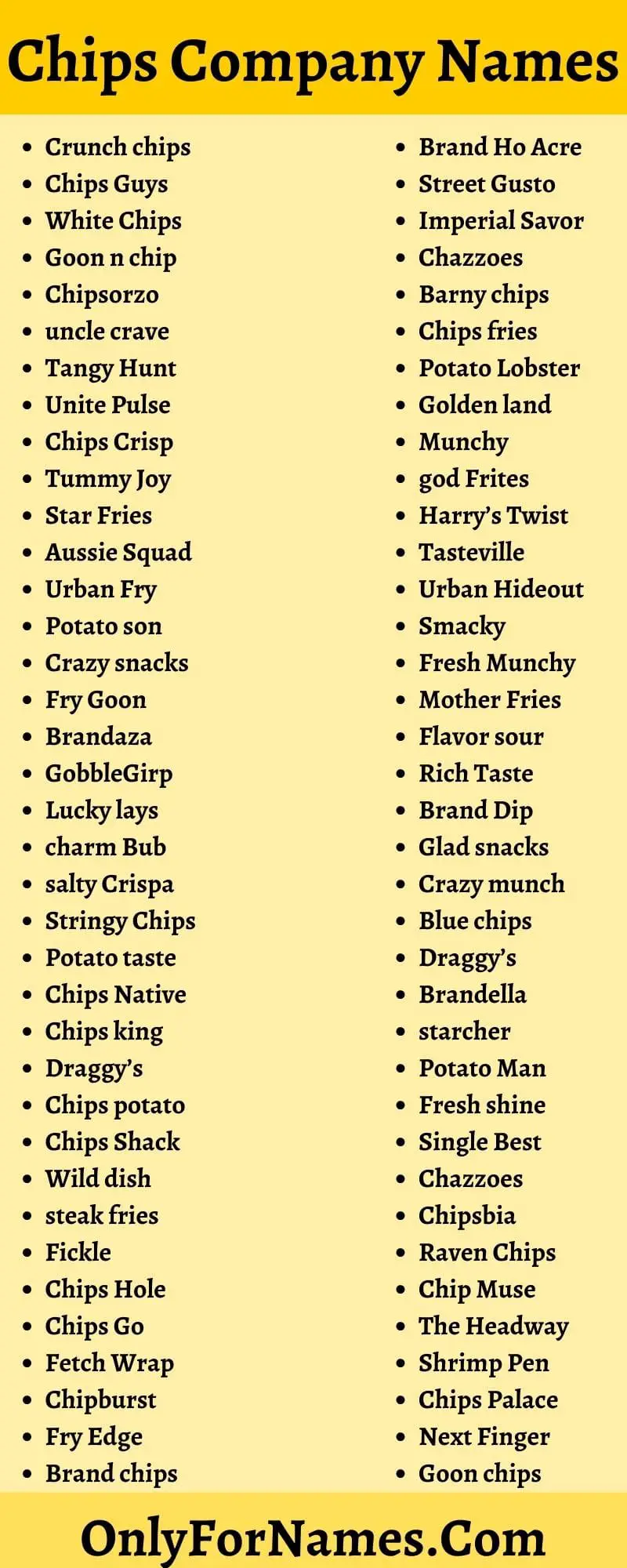 Chips Company Names