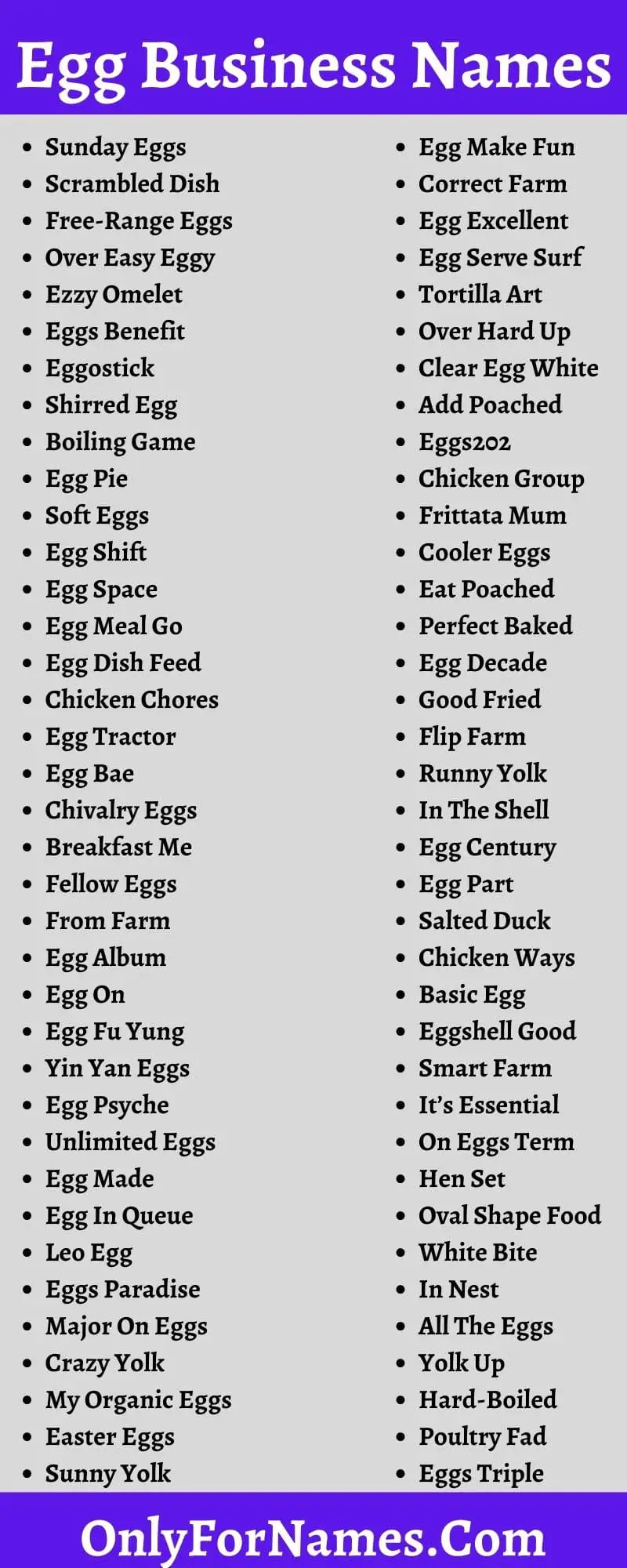Egg Business Names