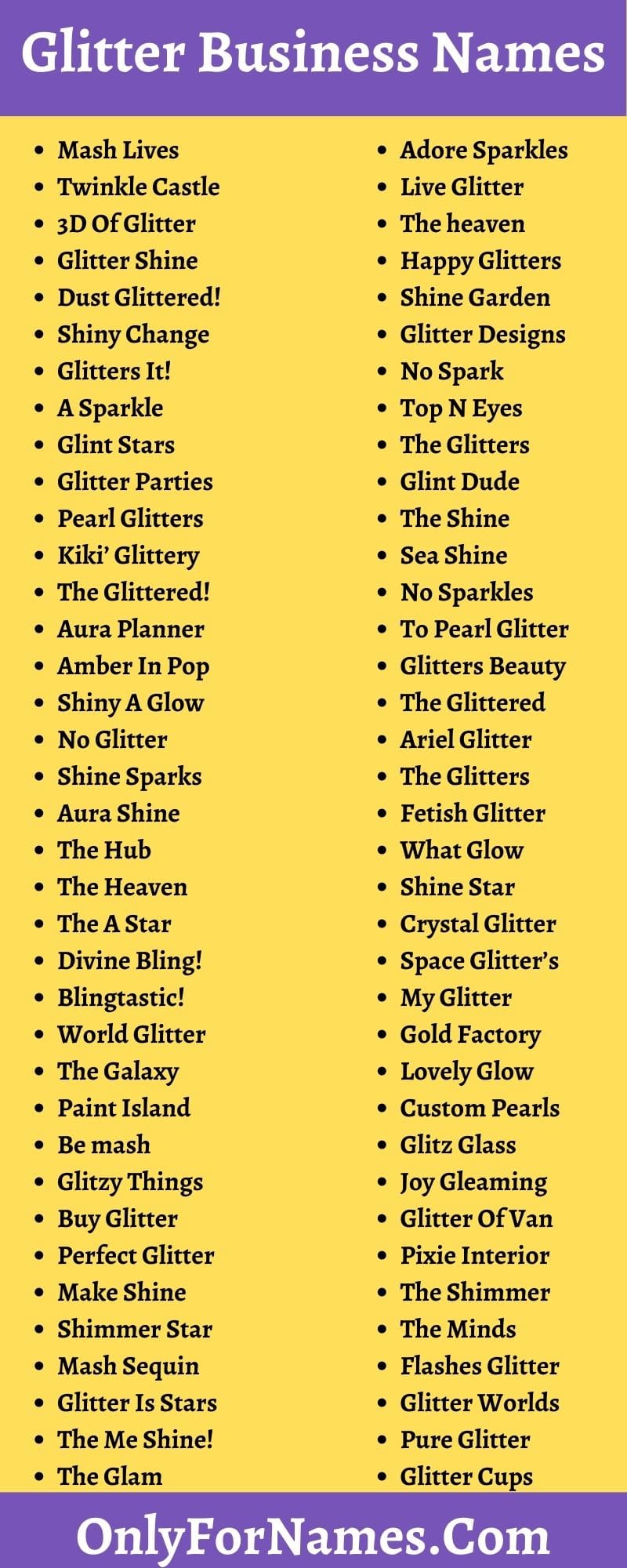 Glitter Business Names