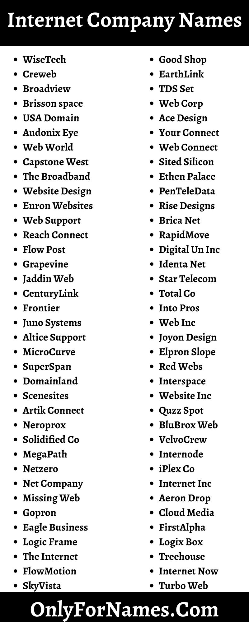 Internet Company Names