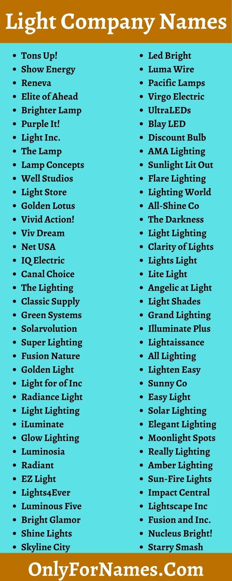 Light Company Names