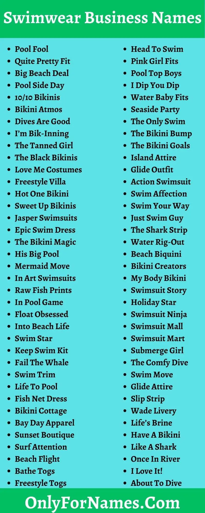 Swimwear Business Names
