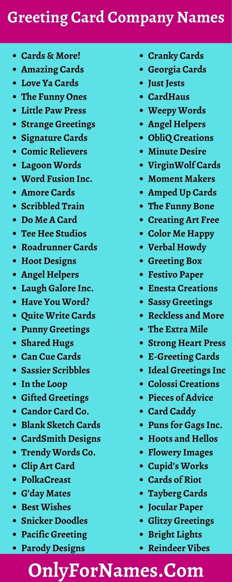 350+ Greeting Card Company Names & Suggestions Also