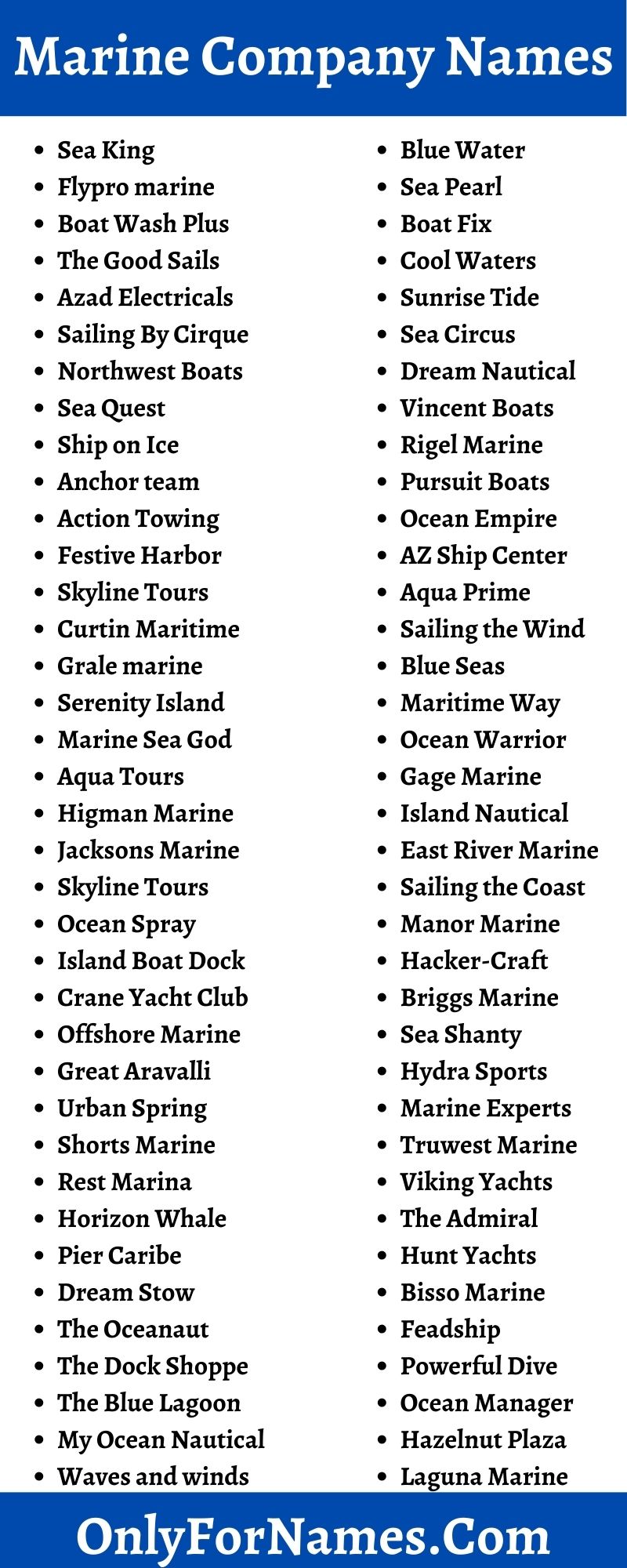 Marine Company Names