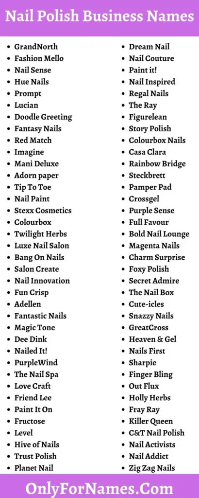 561+ Nail Polish Business Names To Grab The Attention Of Ladies