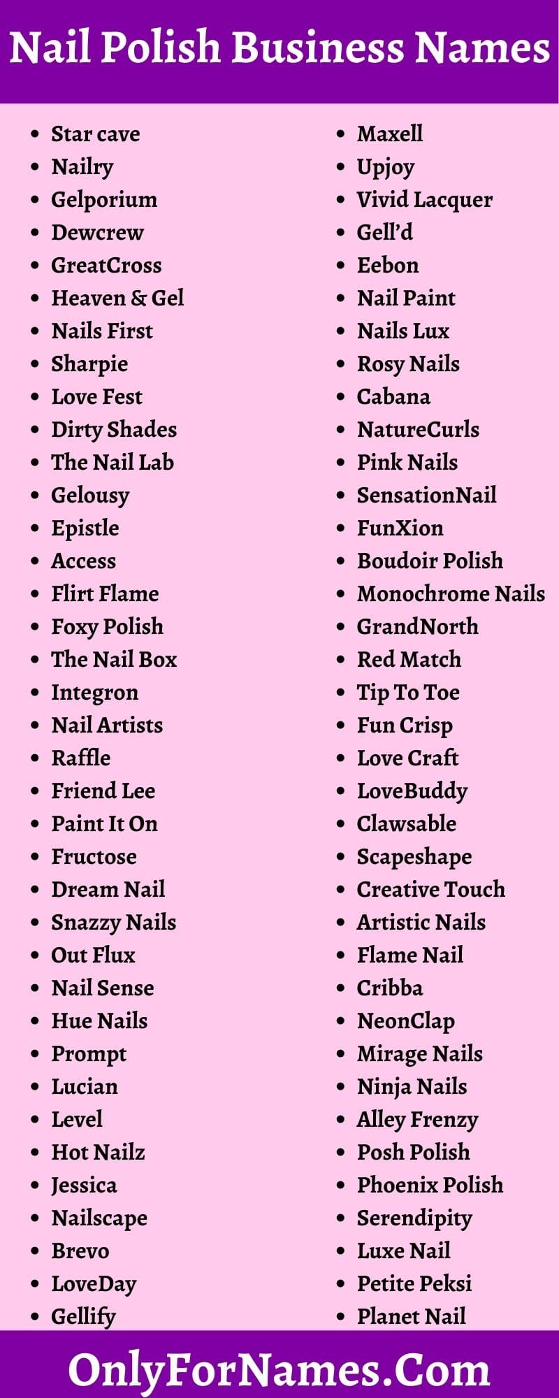 Nail Polish Business Names