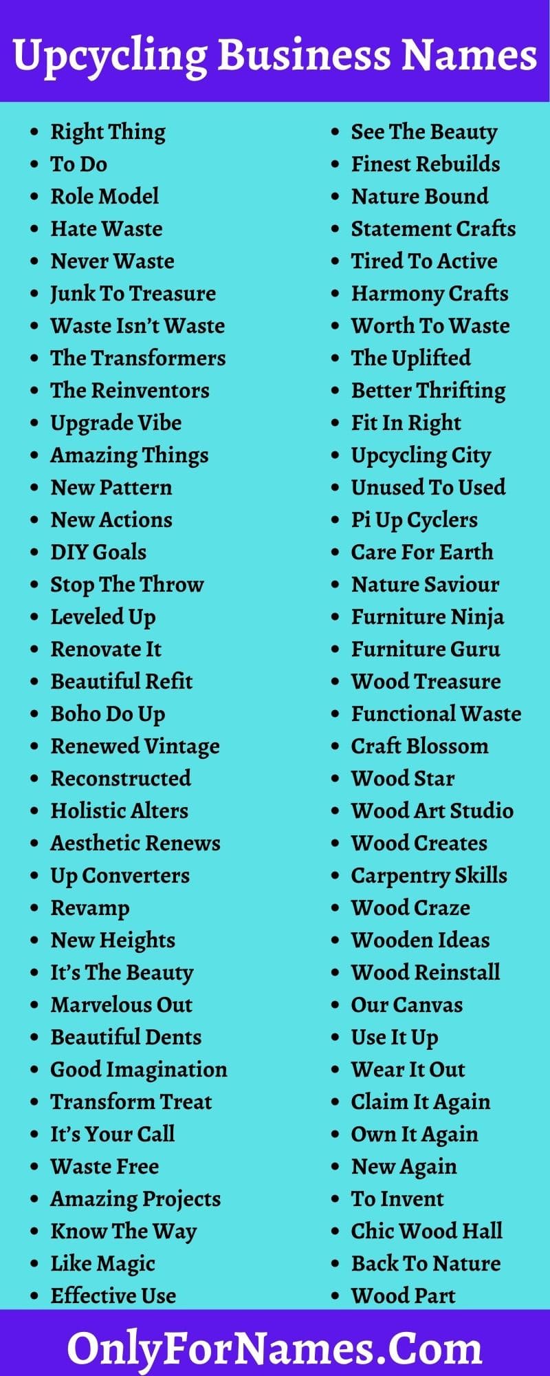 Upcycling Business Names