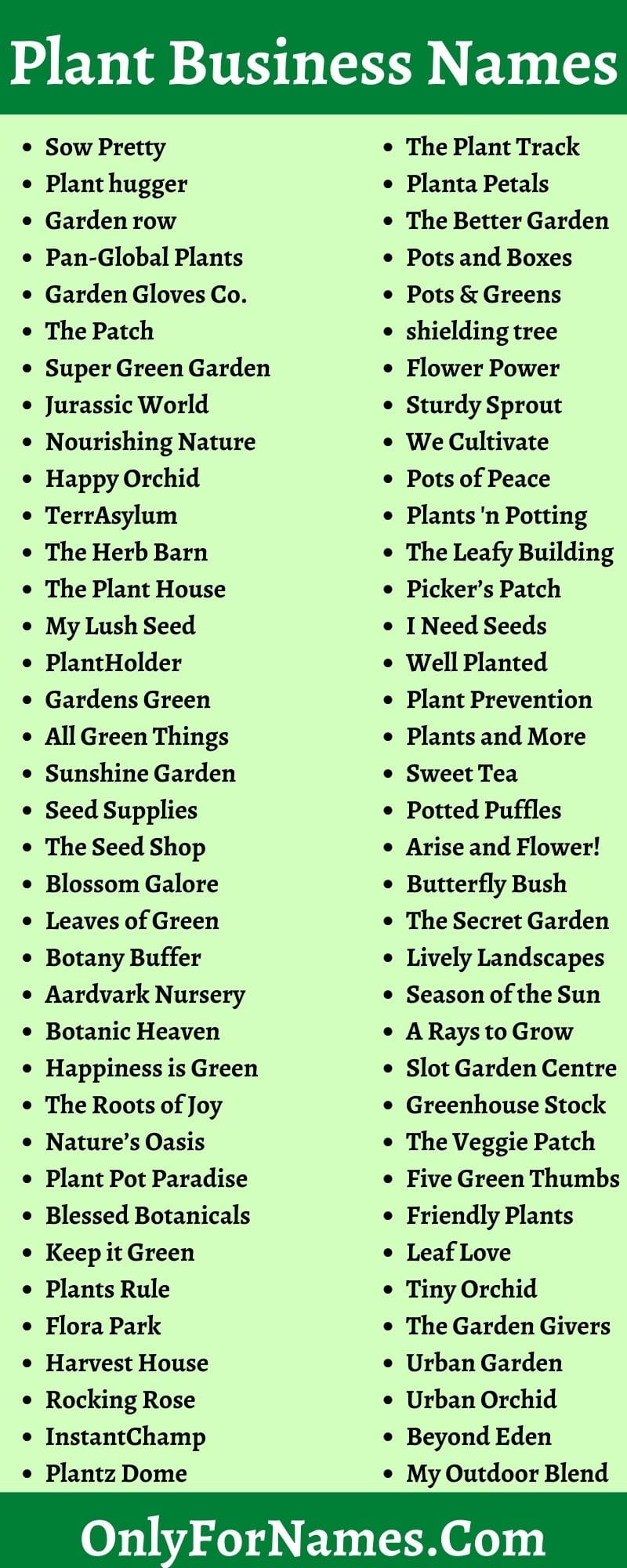 plant business names