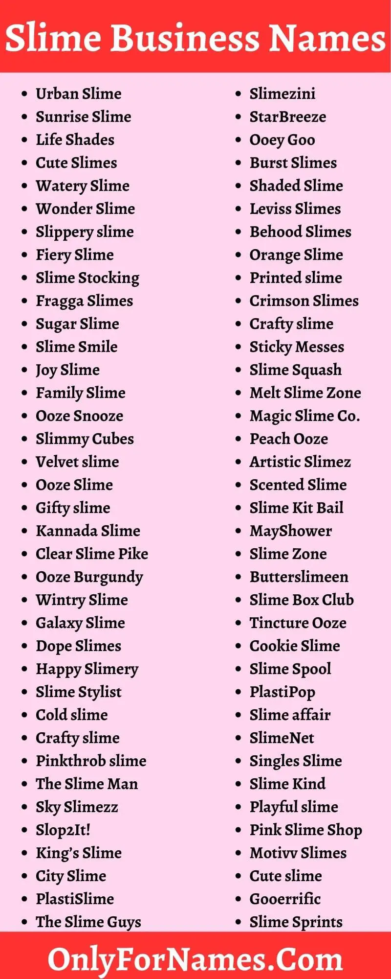 Slime Business Names