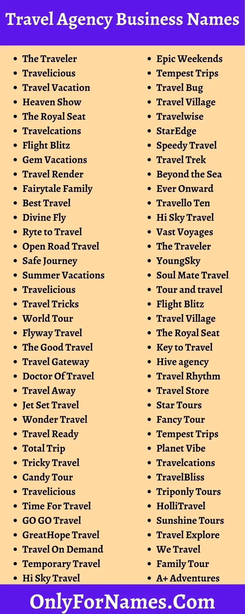 Travel Agency Business Names