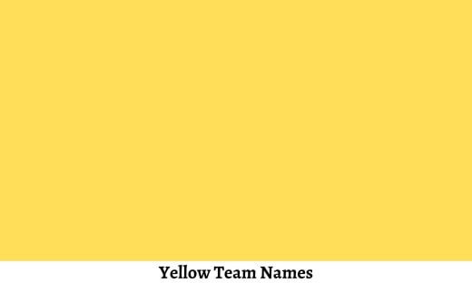 Yellow Team Names