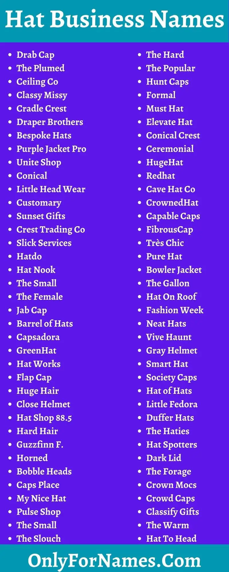 Hat Business Names