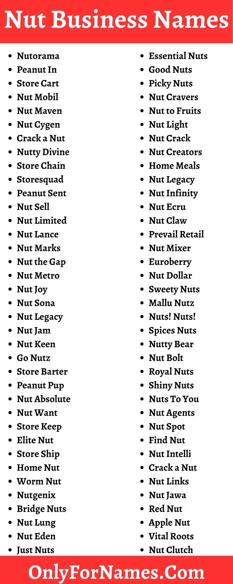 Nut Business Names