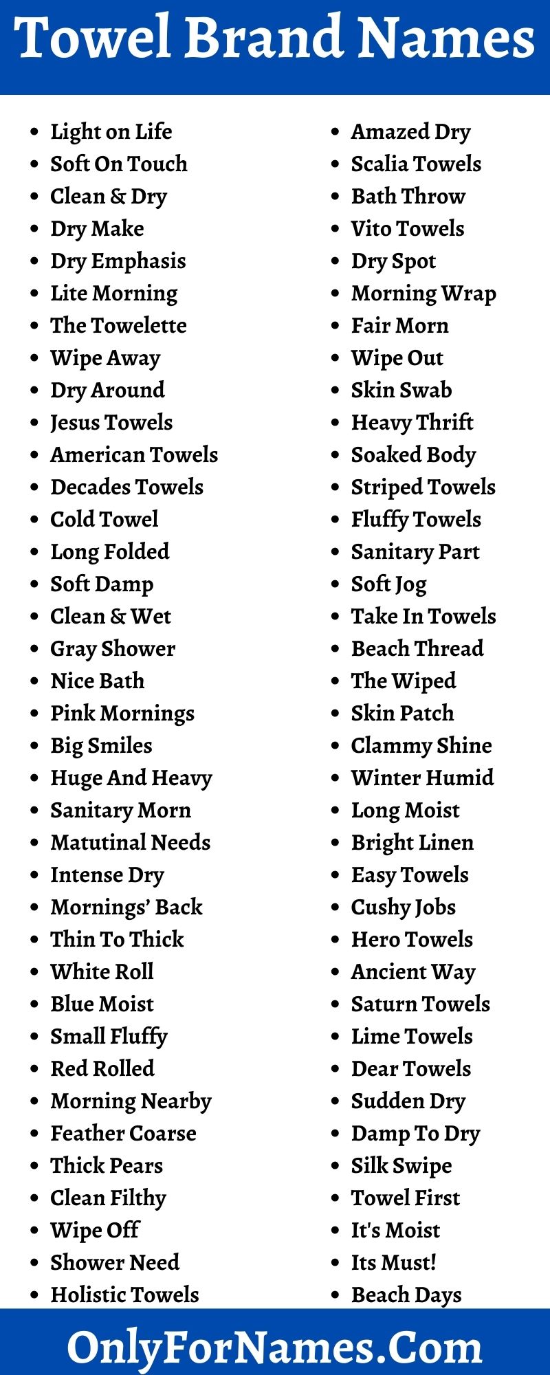 Towel Brand Names