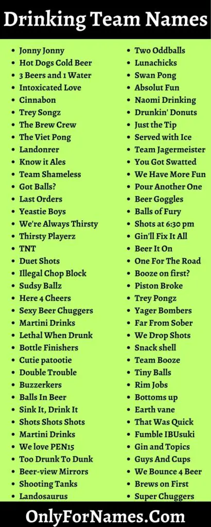 284 Drinking Team Names For Your Drinking Team 284-drinking-team-names-for-your-drinking-team