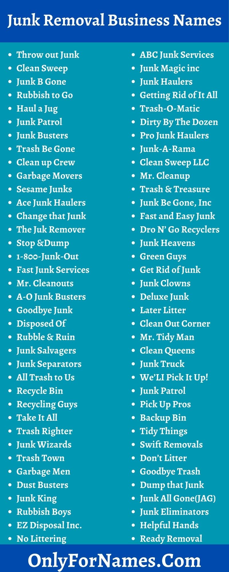 Junk Removal Business Names