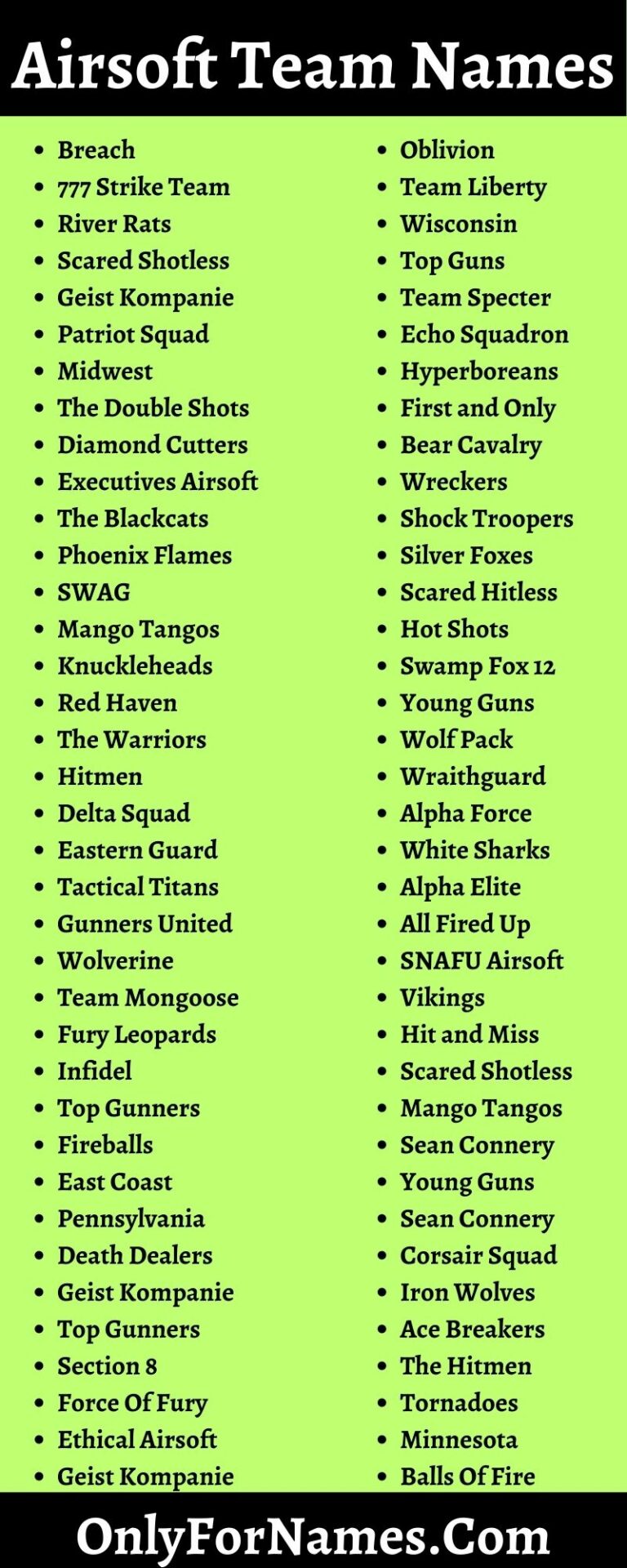 299+ Airsoft Team Names That Are Amazing