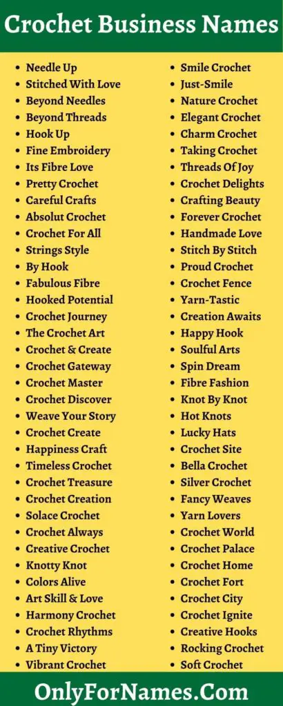 Crochet Business Names To Boost Your Business