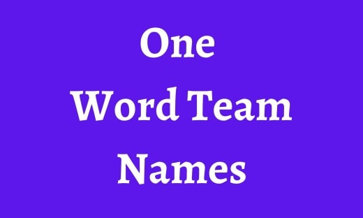 One Word Team Names
