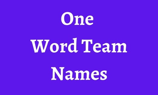 310 One Word Team Names For Your New Team