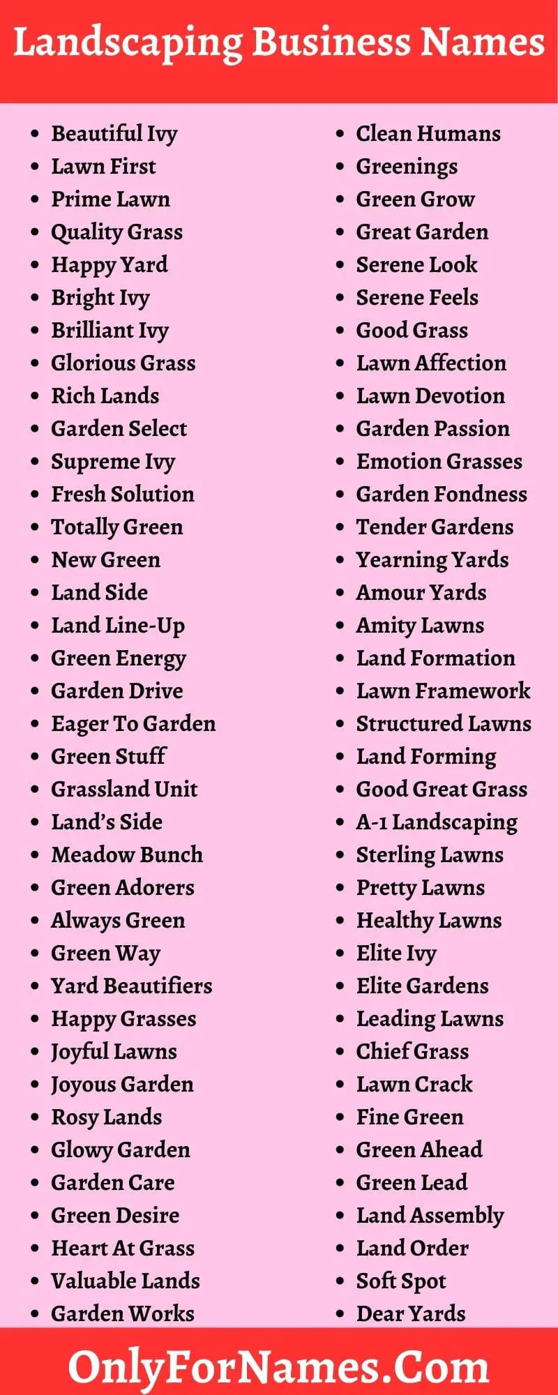 Landscaping Business Names