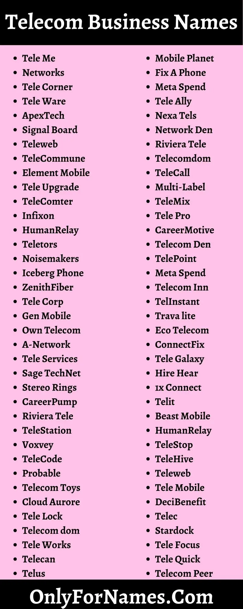 Telecom Business Names