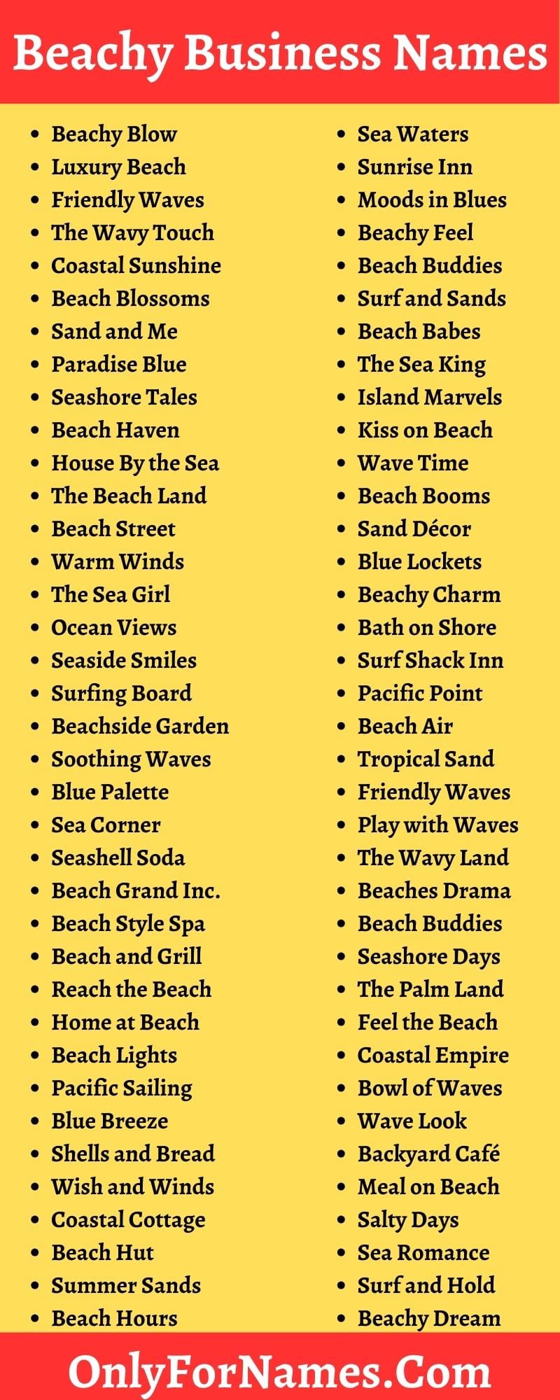 Beachy Business Names